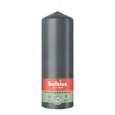 Bolsius Stompkaars Stormy Grey Ø68x200 mm 75 uur (6 stuks)