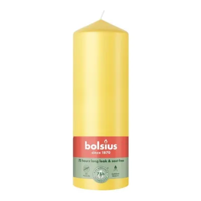 Bolsius Stompkaars Sunny Yellow Ø68x200 mm 75 uur (6 stuks)