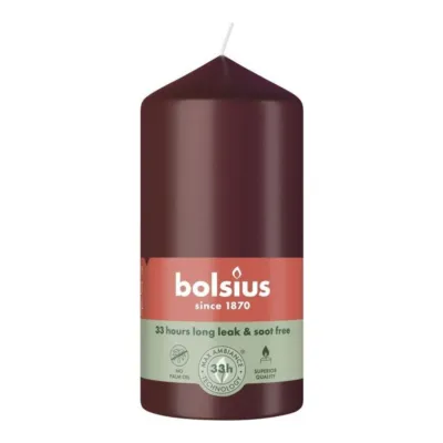 Bolsius Stompkaars Velvet Red Ø58x120 mm 33 uur (6 stuks)