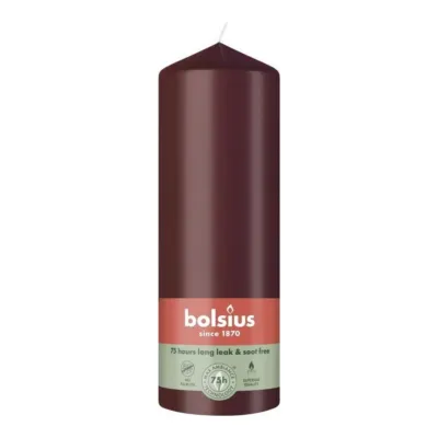 Bolsius Stompkaars Velvet Red Ø68x200 mm 75 uur (6 stuks)