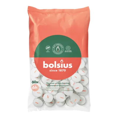Bolsius Theelichten Ø38x19 mm 6 uur (6x 60 stuks)
