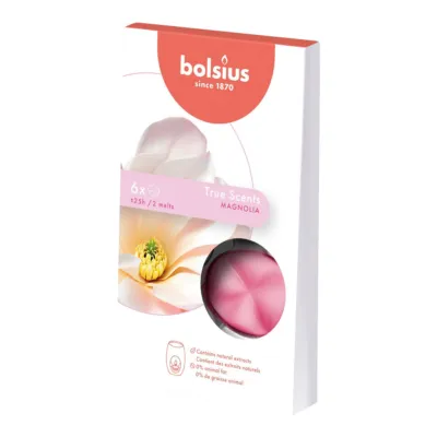Bolsius Wax Melts Pack True Scents Magnolia 25 uur (8x 6 stuks)