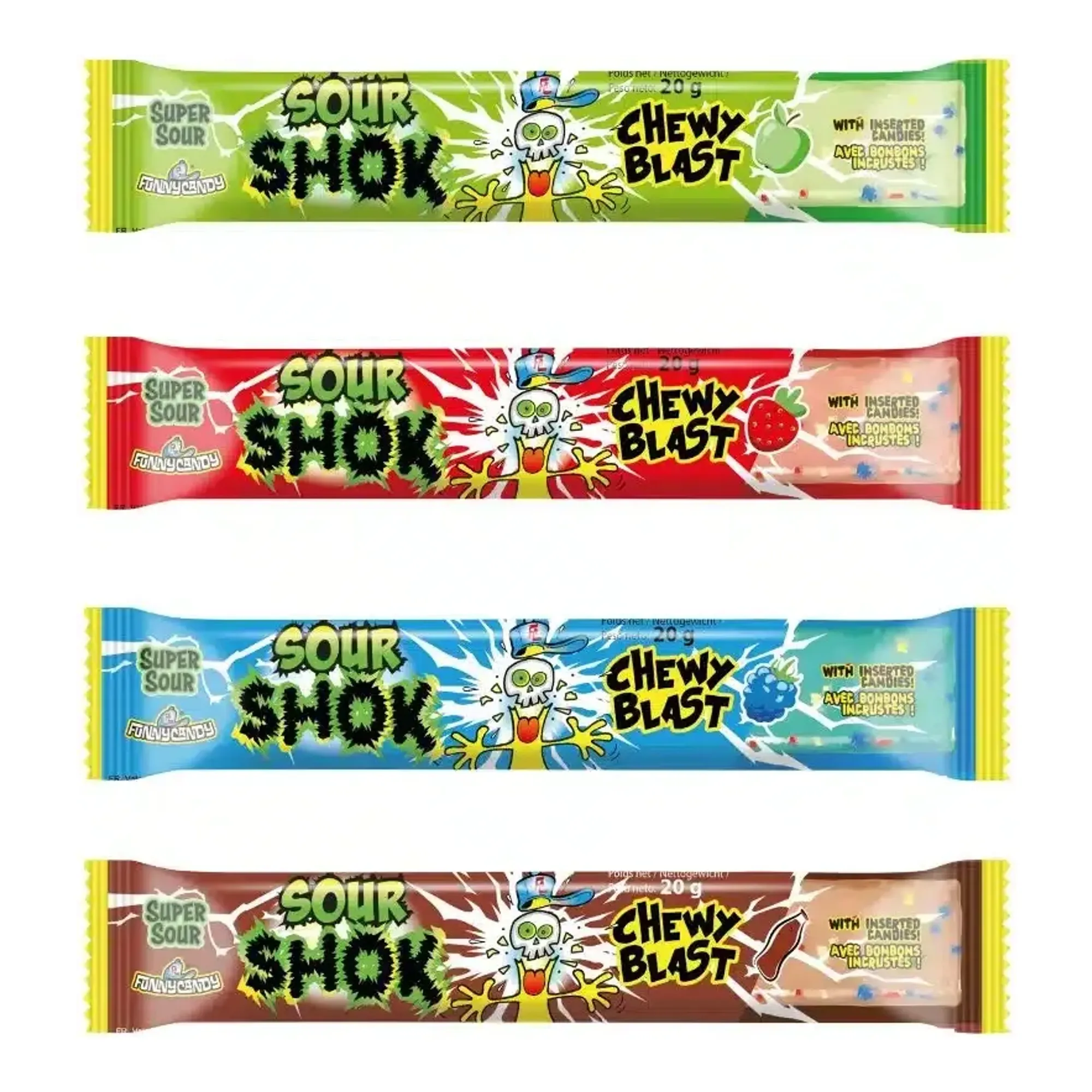 Funny Candy Sour Shok Chewy Blast (48x 20 gr)