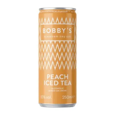 Bobby’s iced tea peach gin blik 25 cl