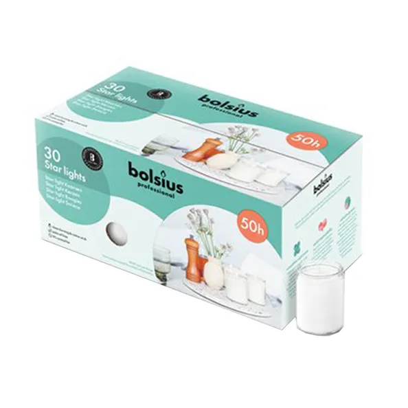Bolsius Starlights Wit Ø68×82 mm 50 uur (30 stuks)