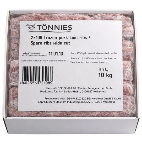 Spareribs rauw premium 10 kg