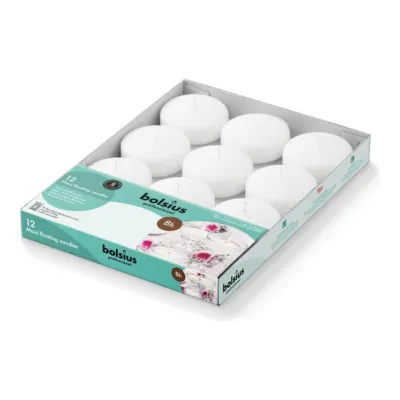 Bolsius Professional Maxi Drijfkaarsen Wit 8 Branduren (8x 12 stuks)