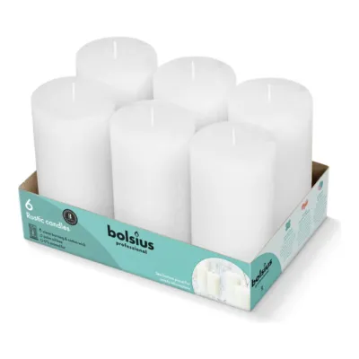 Bolsius Professional Stompkaars 130/68mm Wolkenwit 43 Branduren (6x)