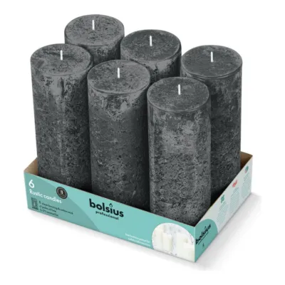 Bolsius Professional Stompkaars 190/68mm 65 Branduren Stormgrijs (6x)