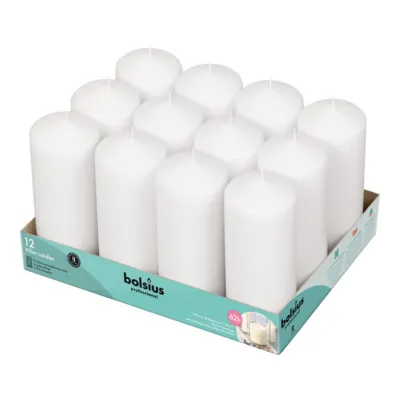 Bolsius Professional Stompkaarsen Wit 17/7 cm 62 Branduren (12 stuks)