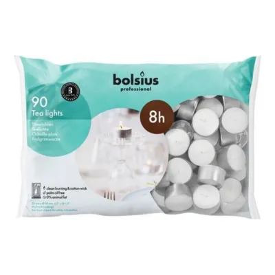 Bolsius Professional Theelichten Wit 8 Branduren (90 stuks)