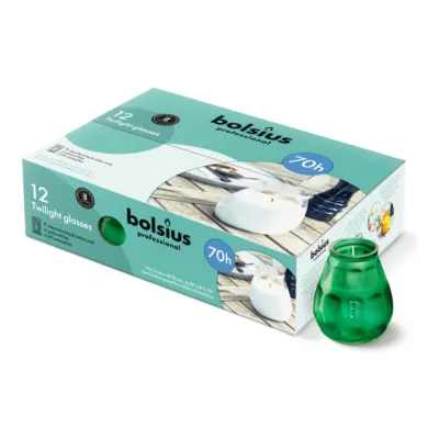 Bolsius Twilight Metallic Groen (12 stuks)