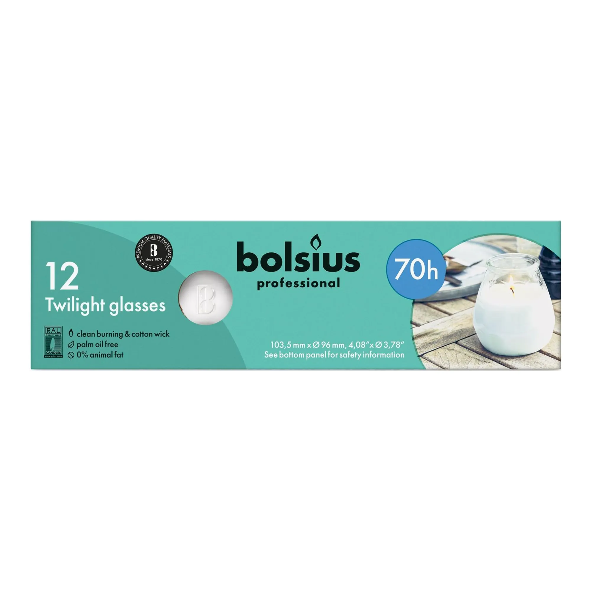 Bolsius Twilight Transparant (12 stuks)