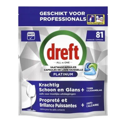 Dreft Professional Vaatwasmiddel Platinum Regular 81 Tabs (300x 95x 240)