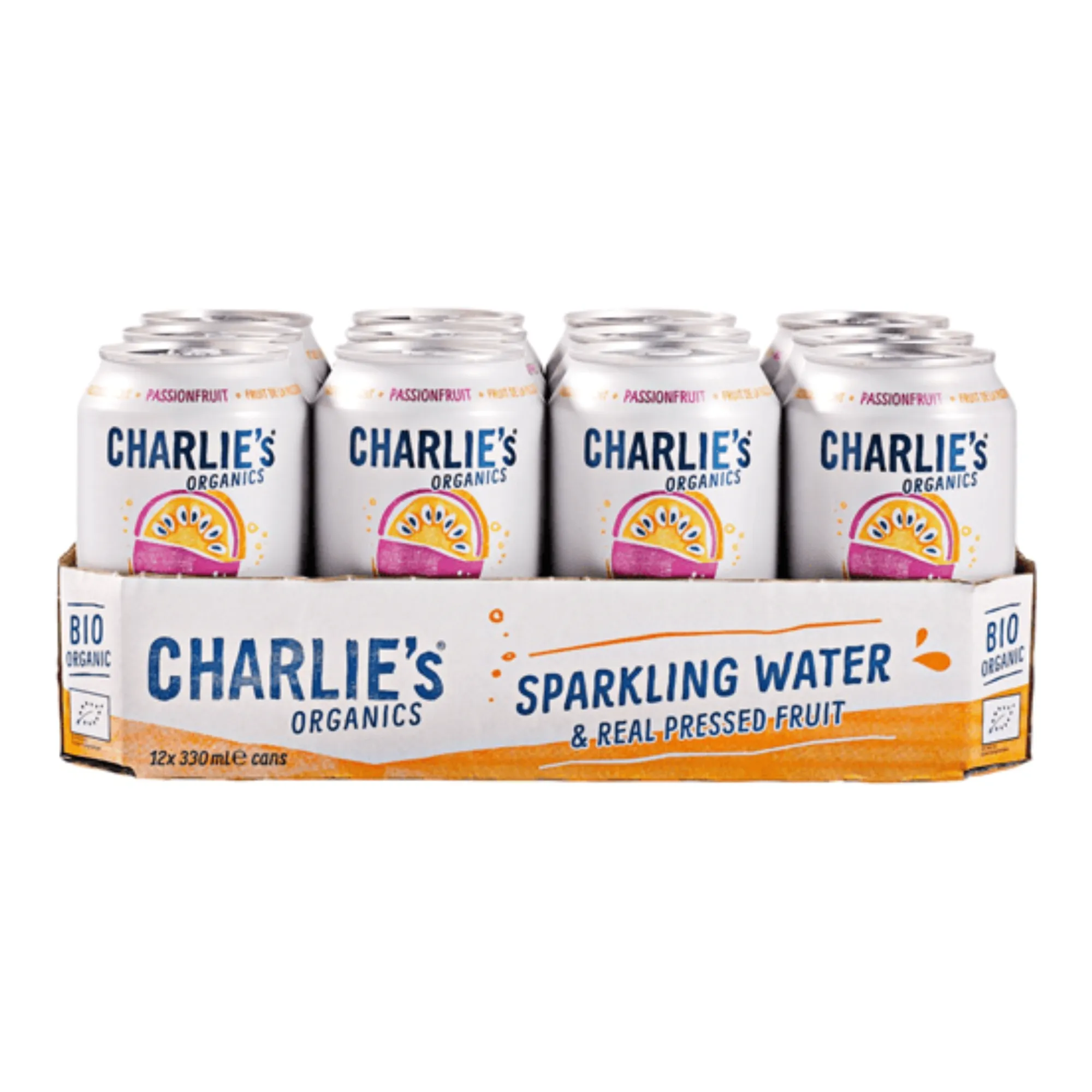 Charlie's Organic Sparkling Water Passionfruit Bio (12x 33 cl)