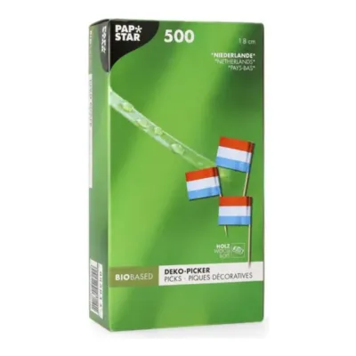 Papstar Prikker Vlag Nederland 8 cm (500 stuks)