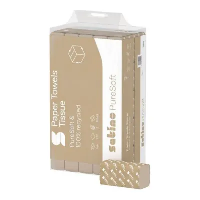 Satino PT2 Puresoft Papieren Handdoekje Z-Vouw 2-laags 20.6 x 24cm (3750 stuks)