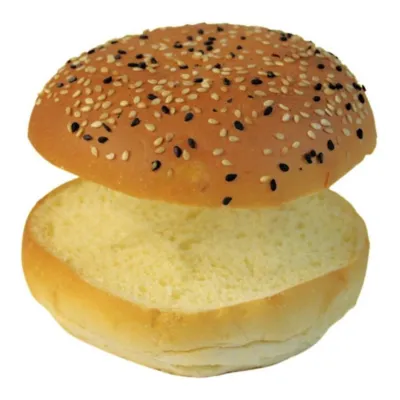 Amstelveld 965 Ambachtelijke Brioche Bol Gesneden 80 Gr Met 2 Kleuren Sesam (24 stuks)