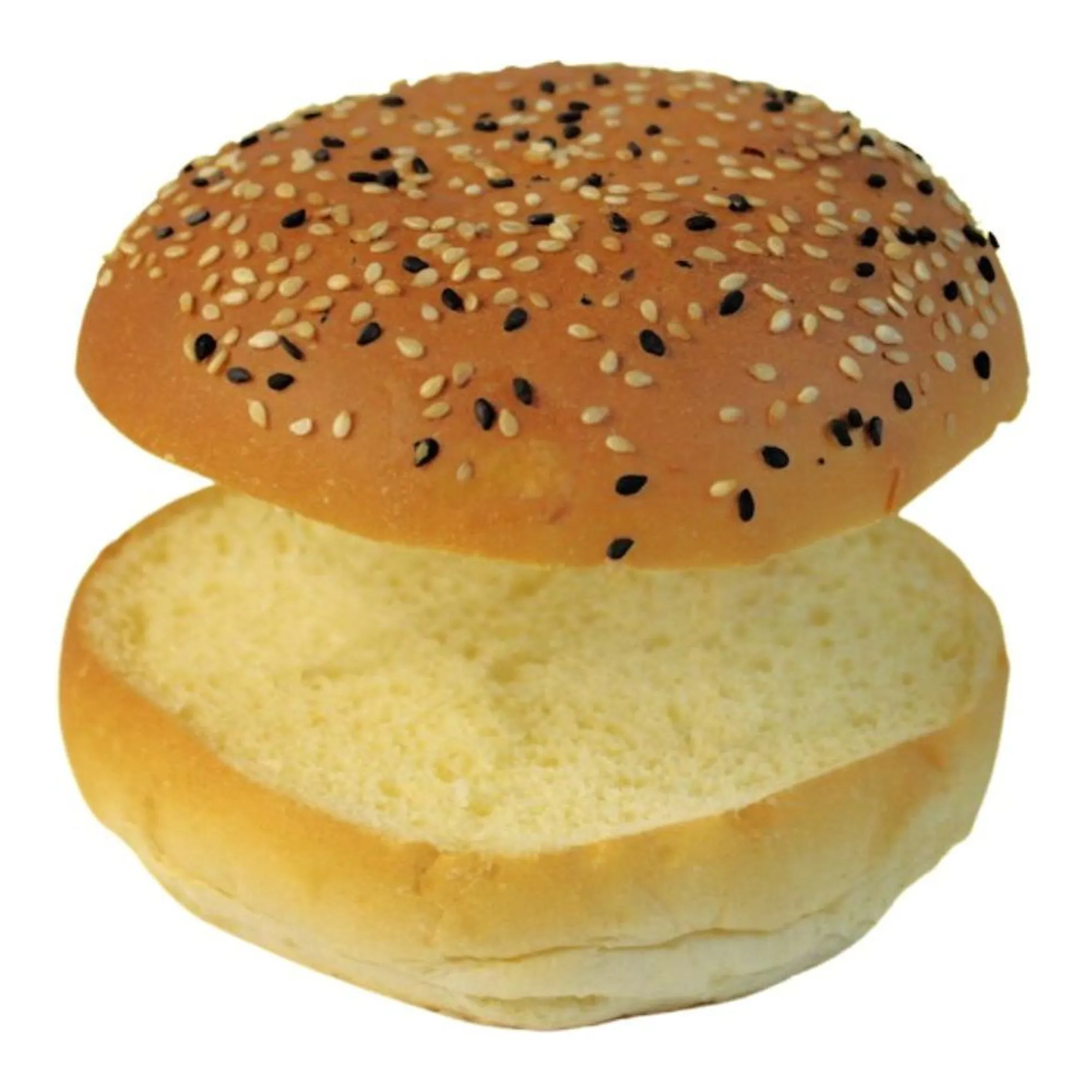 Amstelveld 965 Ambachtelijke Brioche Bol Gesneden 80 Gr Met 2 Kleuren Sesam (24 stuks)