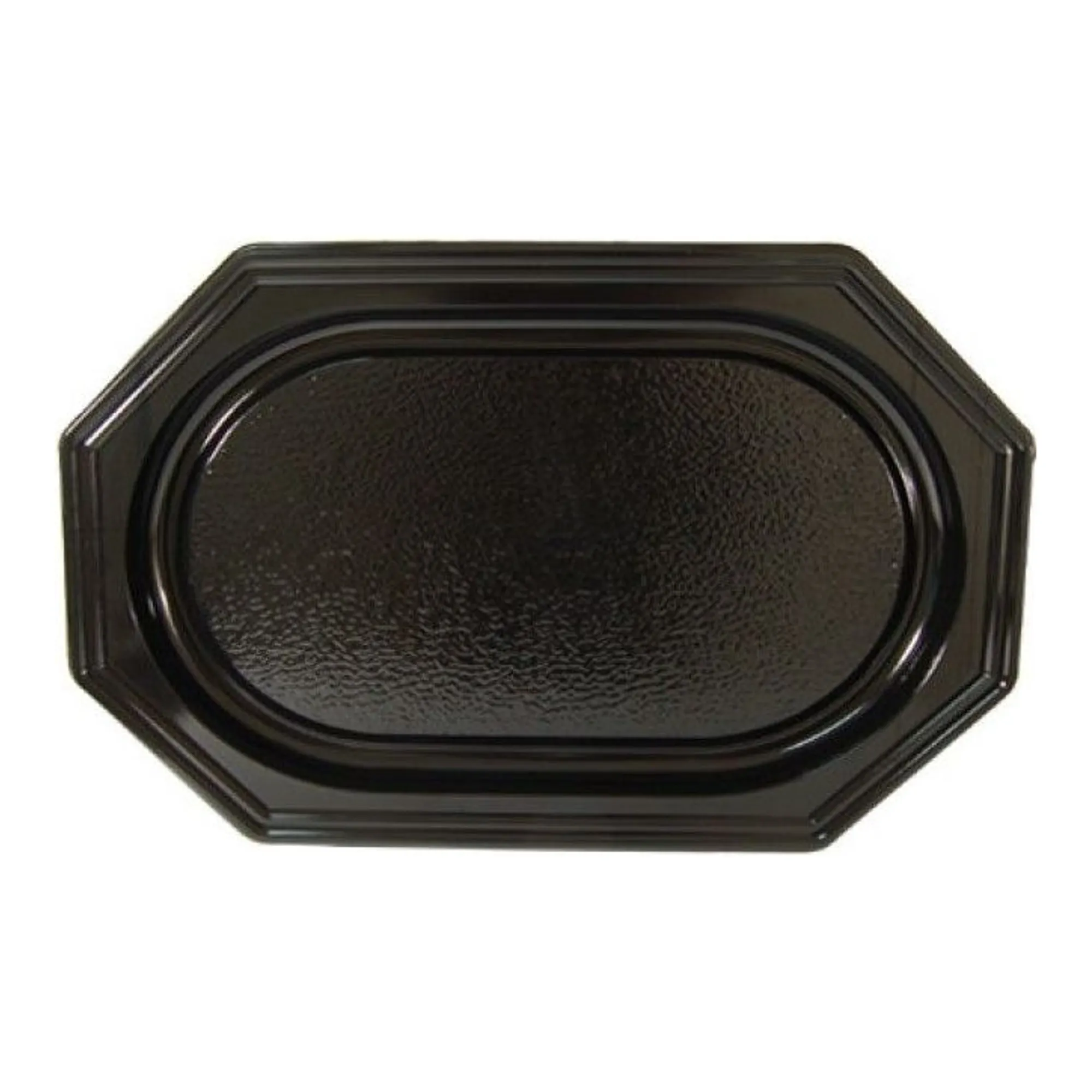 Cateringschalen ovaal rpet 45x30x2.5 cm zwart
