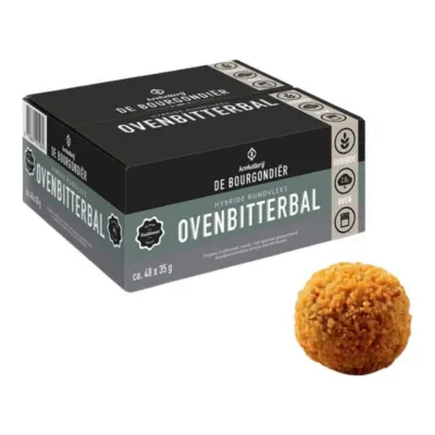 De Bourgondier Hybride Rundvlees Overbitterballen (48x 35 gr)