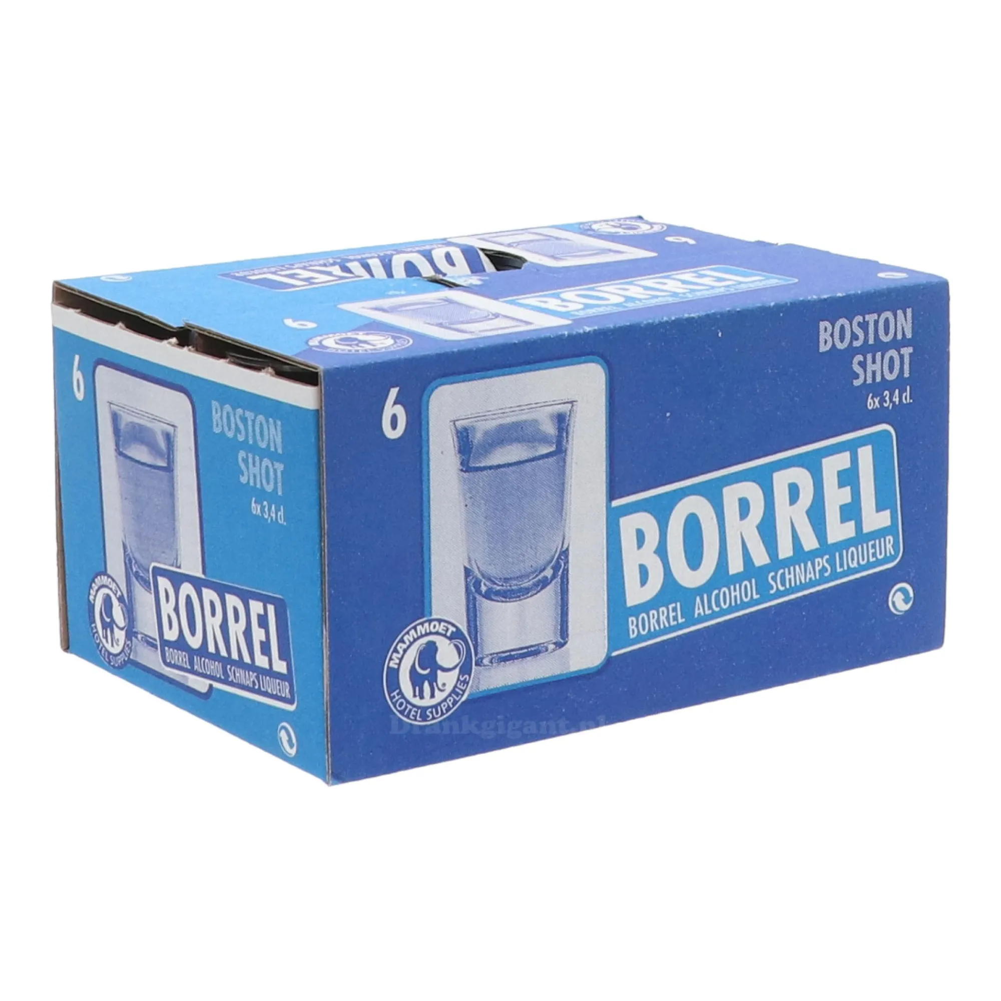 Mammoet Budgetline Borrelglas Bostonshot (6x 3.5 cl)