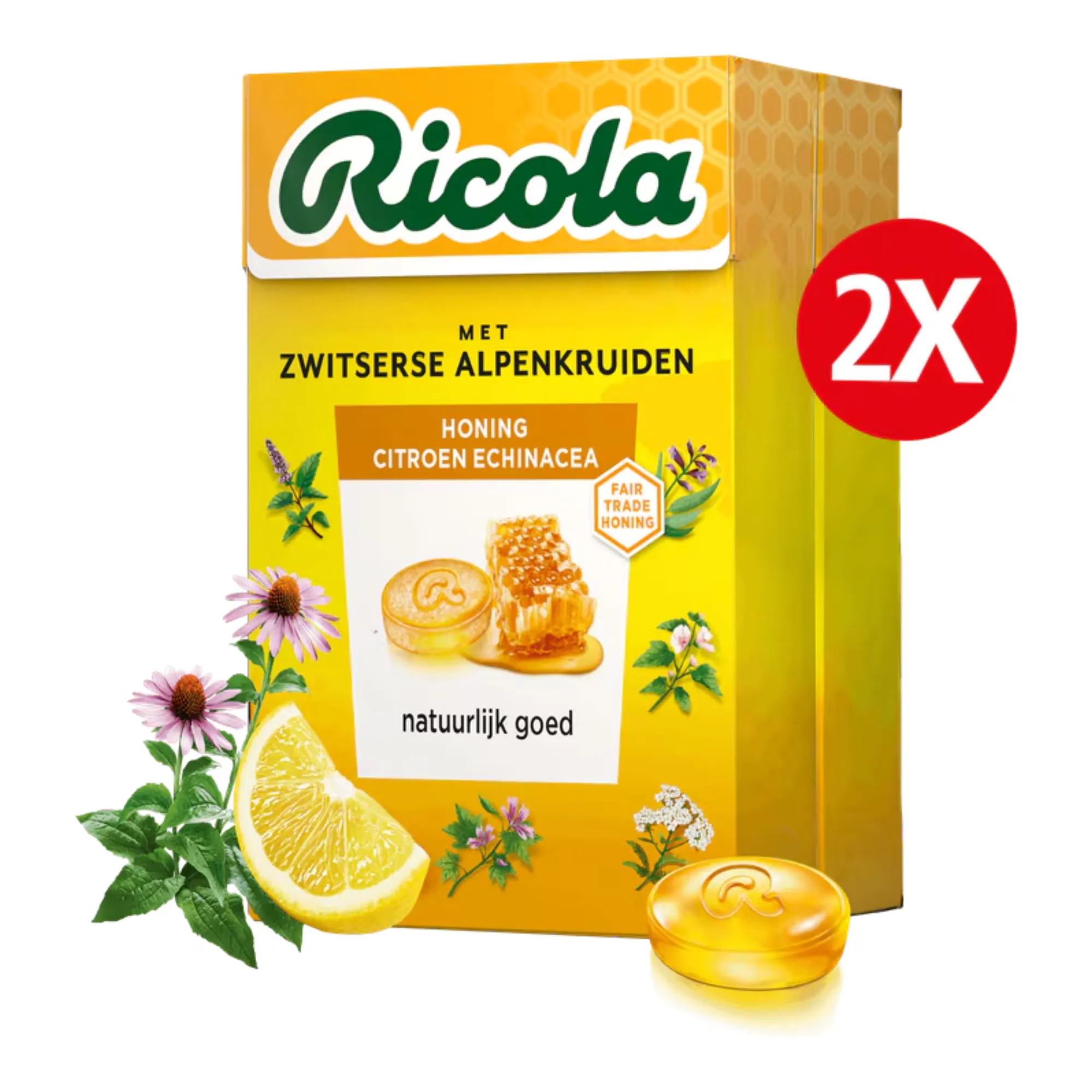 Ricola Honing Citroen Echinacea Duopack (2x 50 gr)
