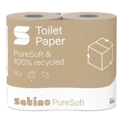 Satino Puresoft Toiletpapier 2 Laags 400 Vel 10 Pak Met (40x 4 rollen)