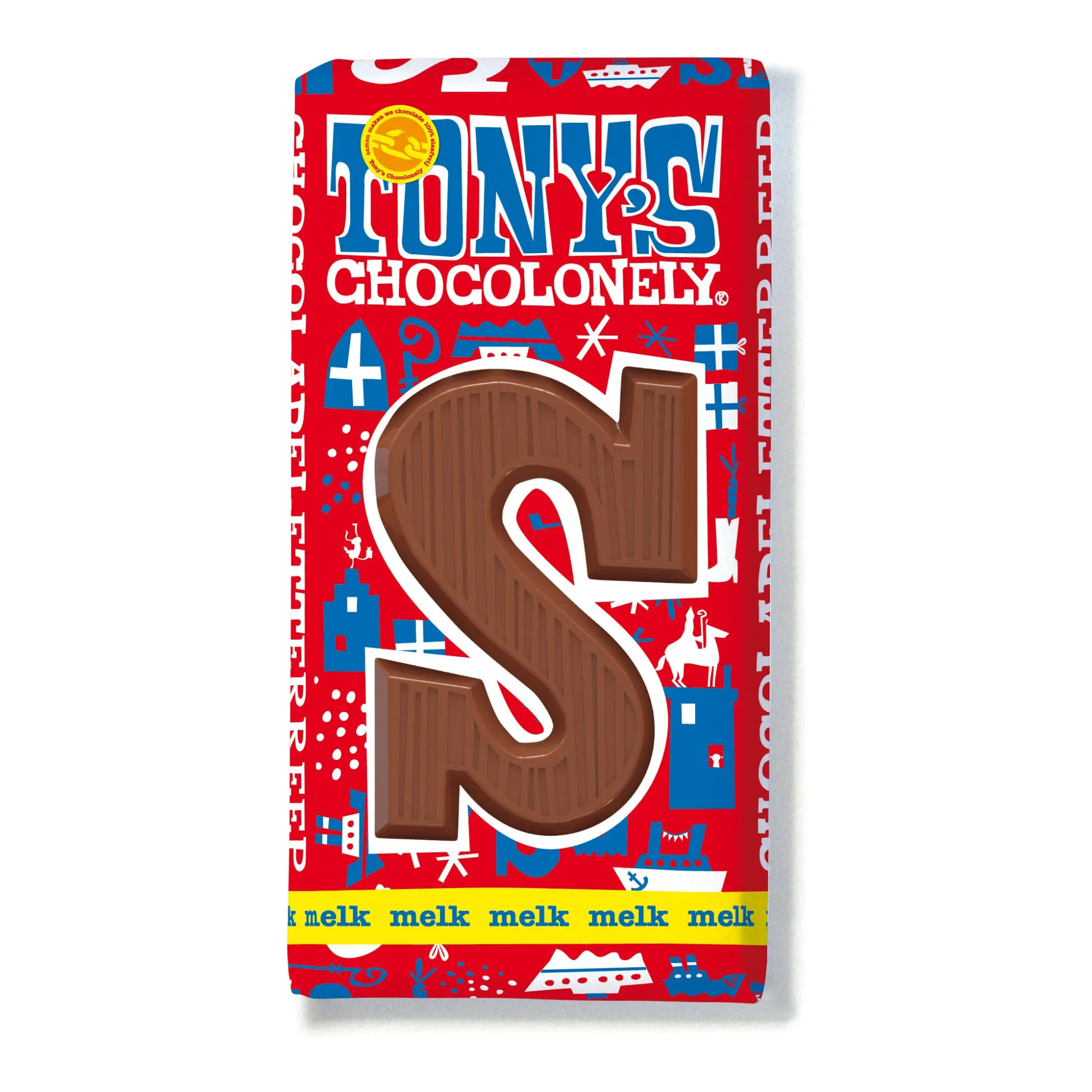 Tony's Chocolonely Letter S Melk (15x 180 gr)