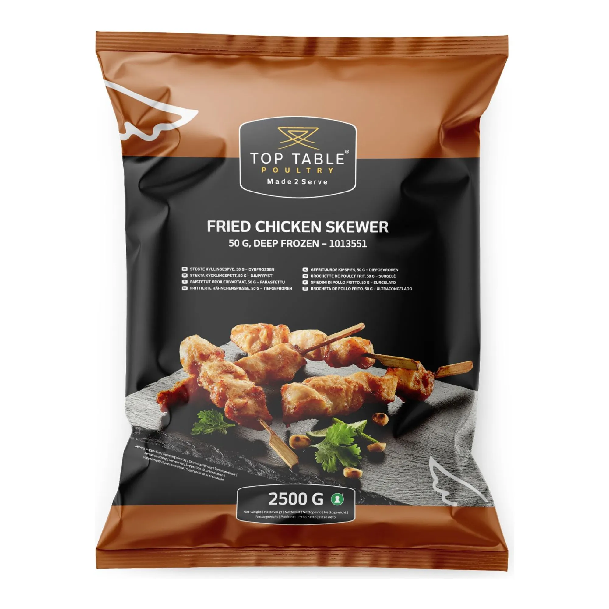 Top Table Gefrituurde Kipspies 50 Gr Zak (2x 2.5 kg)