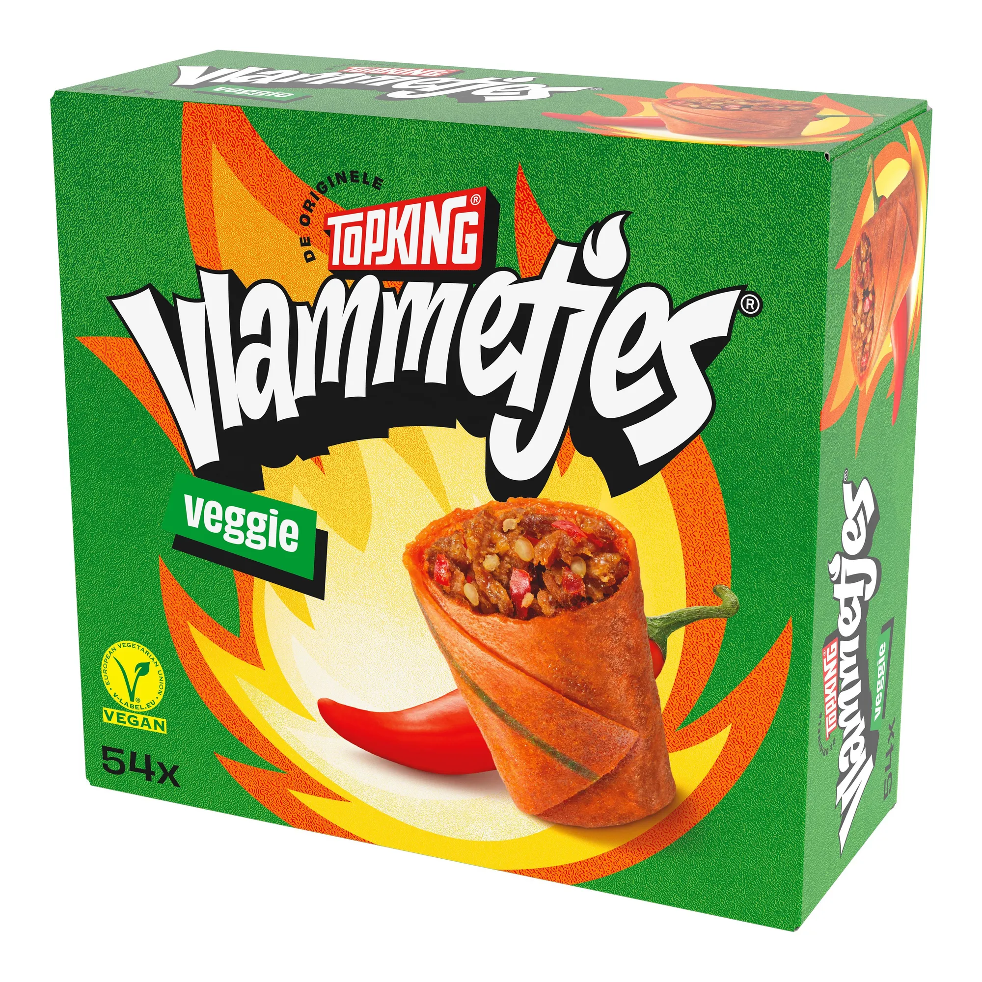 Topking Vlammetjes Veggie (54x 19 gr)