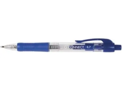 Q-CONNECT Balpen, Retractable, 0,7 mm, Medium Punt (10 stuks)