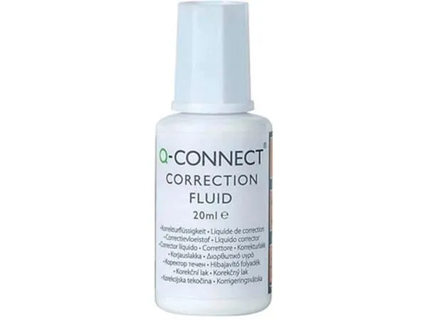 Q-CONNECT Correctievloeistof Flesje Van (20 ml)