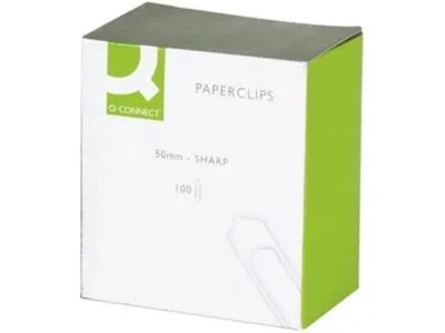 Q-CONNECT Papierklemmen, 50 mm, Doos Van (100 stuks)