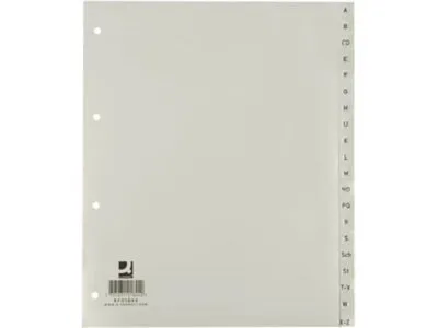 Q-CONNECT tabbladen, A4, PP, 11-gaatsperforatie, s