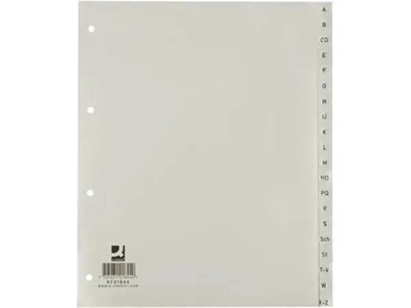 Q-CONNECT tabbladen, A4, PP, 11-gaatsperforatie, s