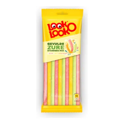 Look-O-Look Gevulde Zure Staafjes Mix Zak (15x 125 gr)