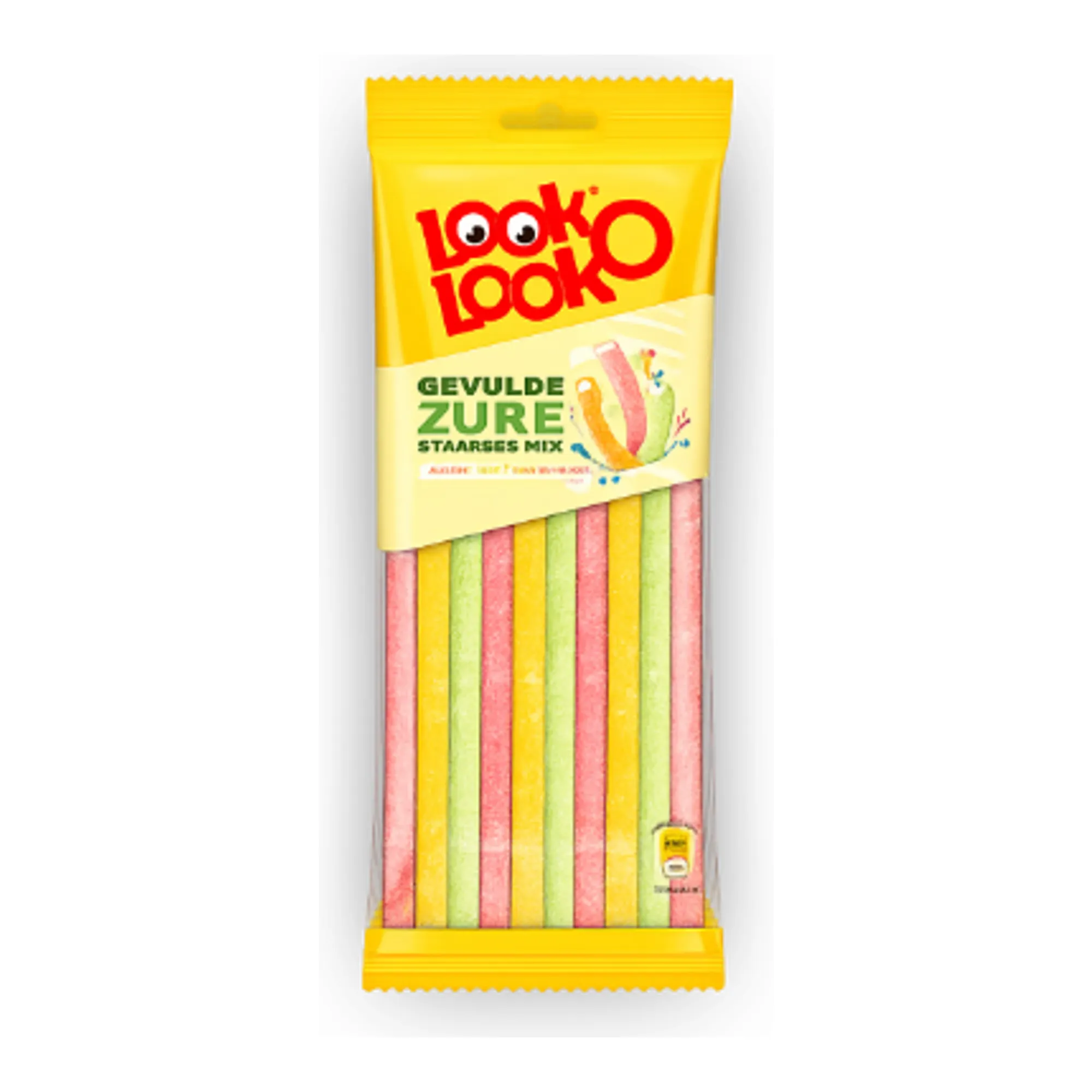 Look-O-Look Gevulde Zure Staafjes Mix Zak (15x 125 gr)